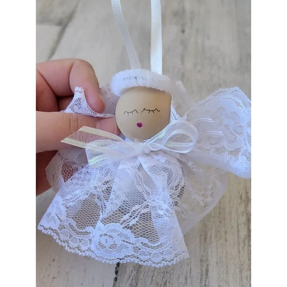 Handmade ball angel crochet cherub ornament Xmas‎